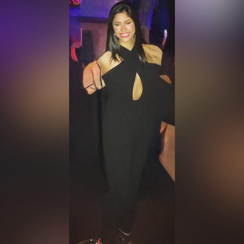 Express Black Criss Cross Top Jumpsuit